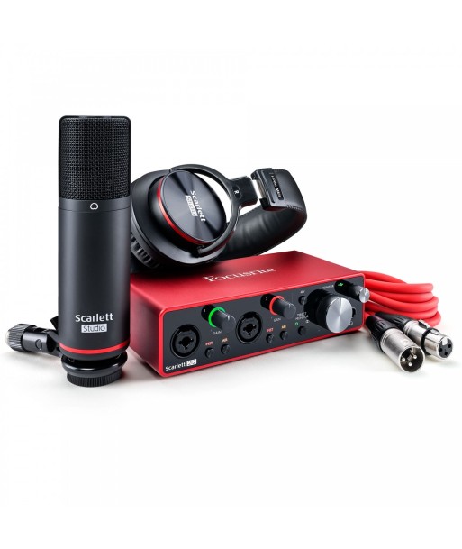 Focusrite Scarlett 2i2 Édition Anniversaire - Interface Audio USB Bleue, 2 Entrées/sorties, Avec Logiciels